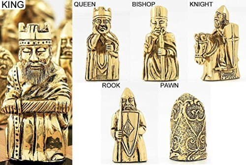 Metal Isle of Lewis Chess Set Pieces