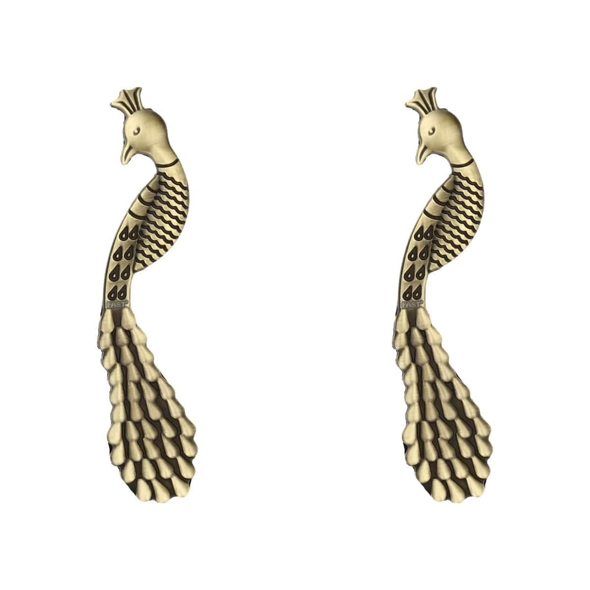 FAST Cp16 Brass Antique Peacock Cabinet Handles For Door Pull By Handle (4 Inch 2Pcs), Pull Handle