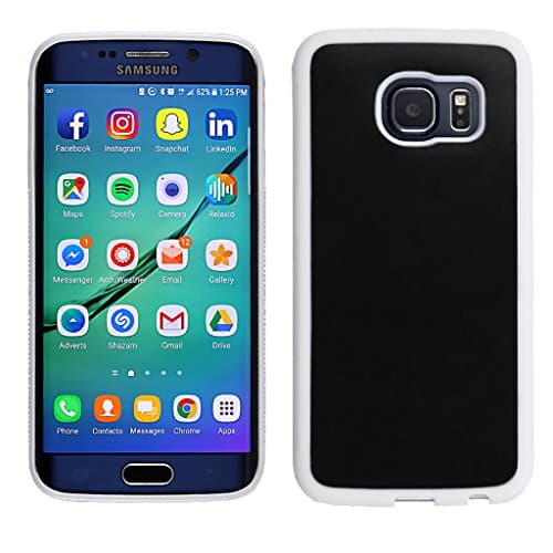 Koala Stick Anywhere Phone Case – Samsung Galaxy S6 Edge – Nano Suction Cups Stick to Flat & Smooth Surfaces to Defy Gravity - Hands-Free or Full Body Selfies - Easy-Clean & Anti-Scratch -White