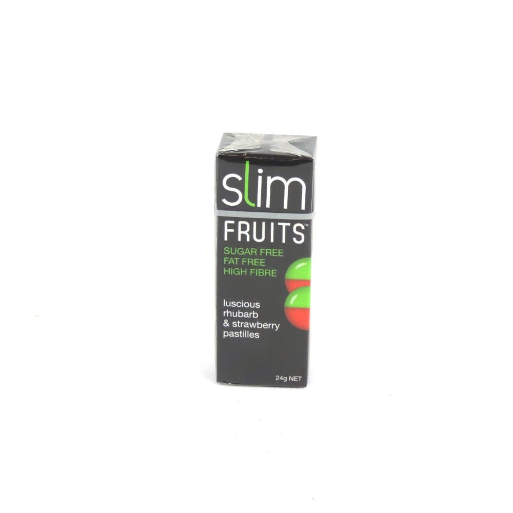 Slim Fruits - Luscious Rhubarb & Strawberry Pastilles - 24g (Case of 18)
