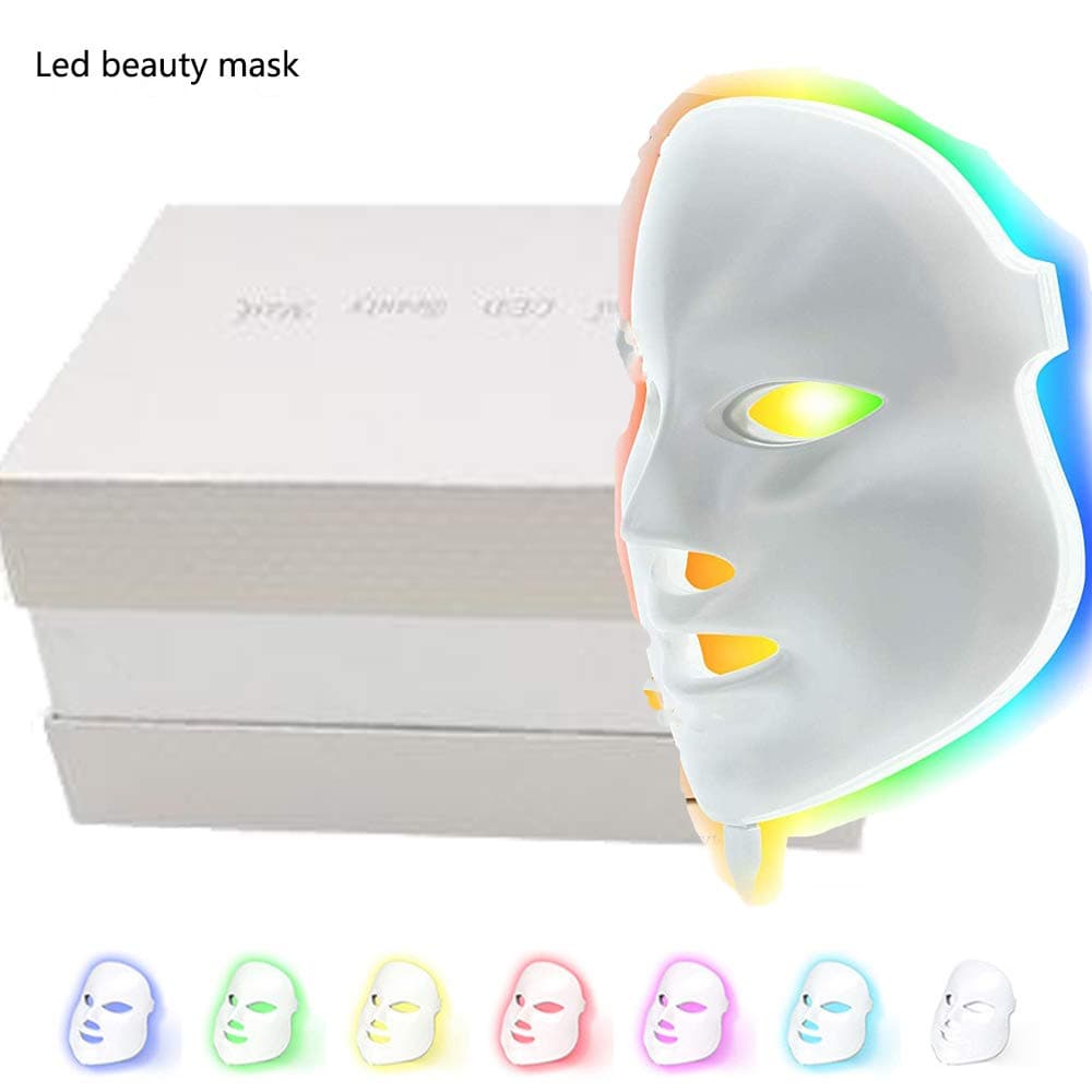 HaoGu 7 Color Light Beauty Mask Color Light White LED Spectrum Mask Beauty Equipment Mask Household Beauty Mask