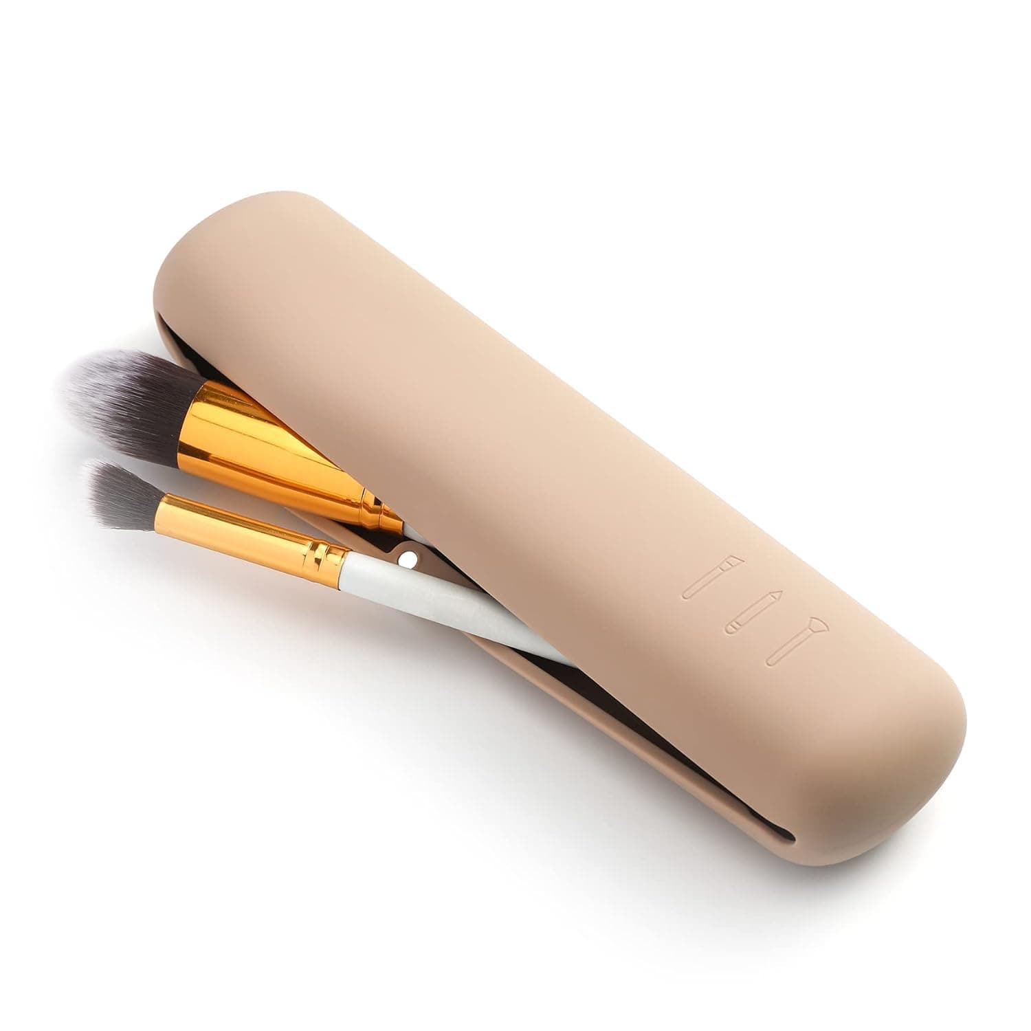 INOVERA (LABEL) Silicone Large Makeup Brush Holder, Cosmetic Face Brushes Pou...