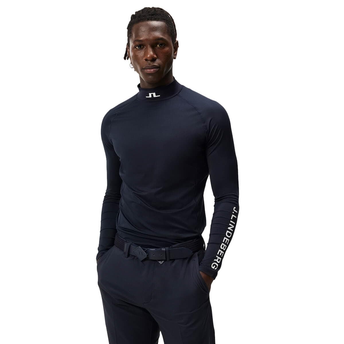 J. LindebergJ.Lindeberg Men's Aello Soft Compression Golf Baselayer - JL Navy - XXL