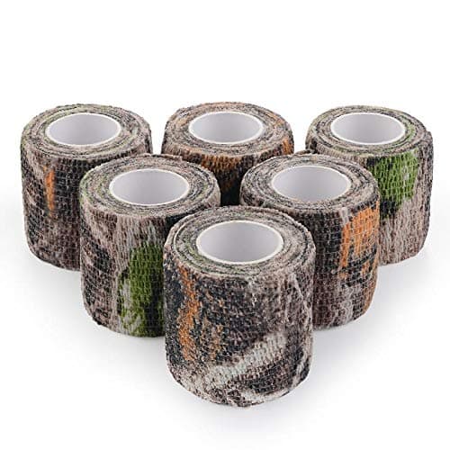 EAmber Camo Wrap Tapes Camouflage Form Wrap 1.96'' x 177'' Military Army Hunting Self-Adhesive Protective Bandage for Flashlights,Bicycle