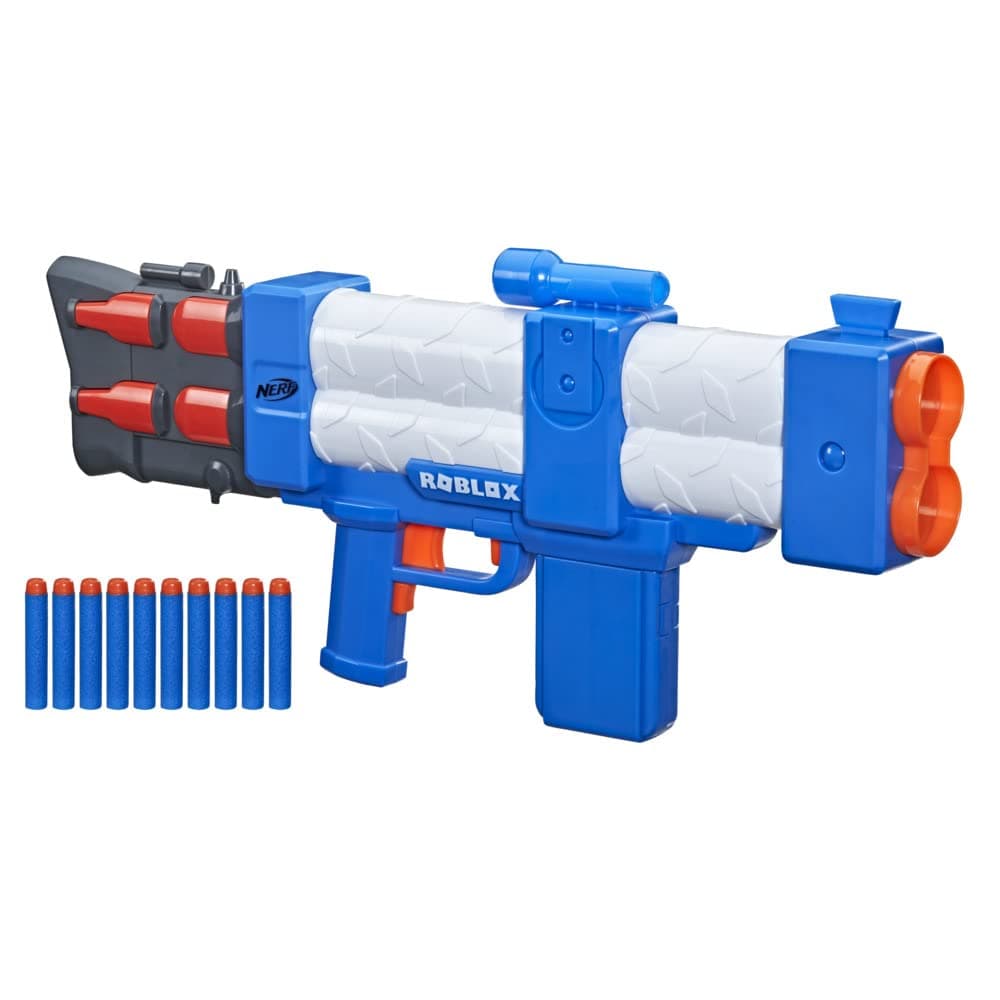 Roblox Arsenal: Pulse Laser Motorised Dart Blaster, 10 Nerf Darts, Clip, Code to Unlock In-Game Virtual Item