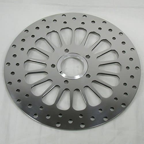 Polished Stainless Steel 11.5" Front Brake Rotor for 1984-2007 Harley Big Twin, Touring, Softail, Dyna, FXR & Sportster XL Models - Replaces Harley Pt# 44136-92 44156-00 - Chopper Bobber Cafe Racer
