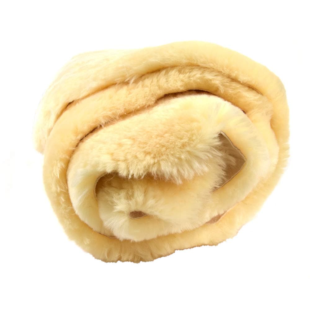 US Sheepskin Medical Sheepskin Rug - Fluffy Rugs for Preventing Bedsores (39.5-43.5 Inches x 24 Inches, Tan)