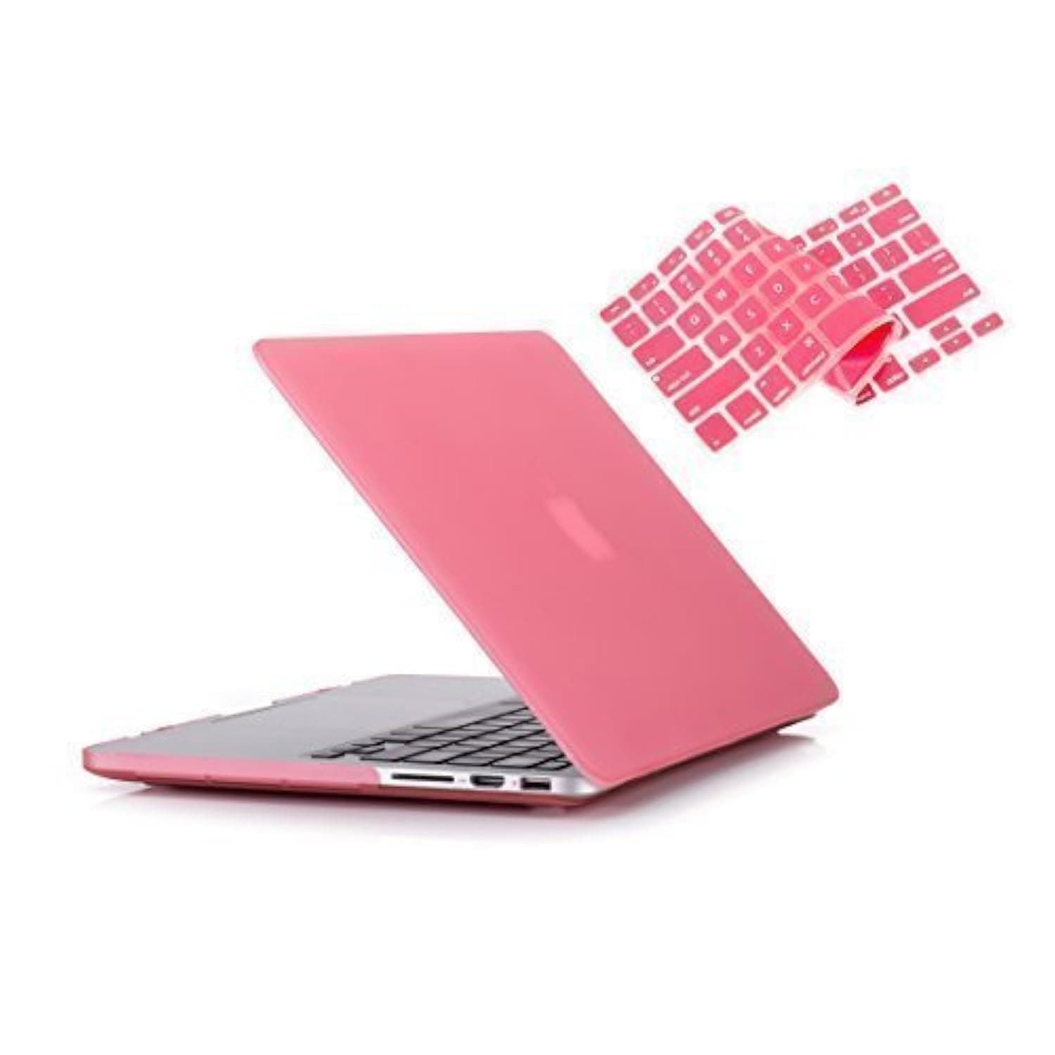 RUBAN Case For MacBook Retina Pro 15 inch A1398 (2015-2012) , Plastic Smooth Matte Hard Case Shell with TPU Keyboard Cover, Pink