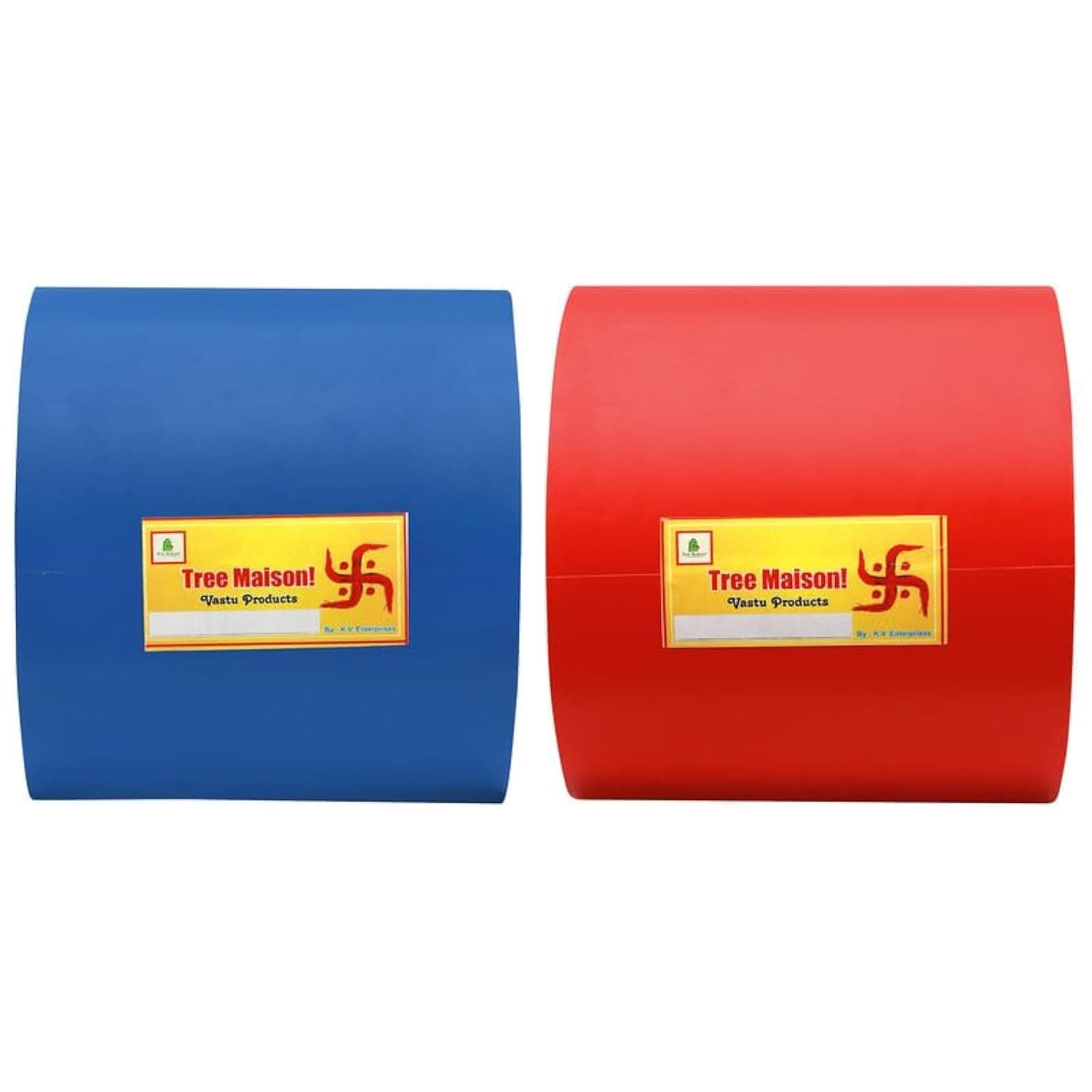 TREEMAISONVinyl Vastu Tape for vastu dosh Correction Big 25 Meter Approx (Blue-Red, 25 Meter Approx)