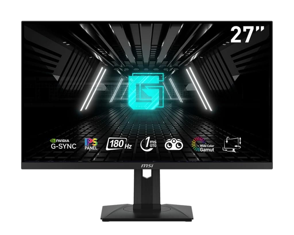 G274PF 27-inch IPS 1920 x 1080 (FHD) Computer Monitor, 180Hz, Adaptive Sync, HDMI, Display Port, VGA Port, VESA Mountable, Tilt, Height Adjustable, Speaker, 1ms, Black