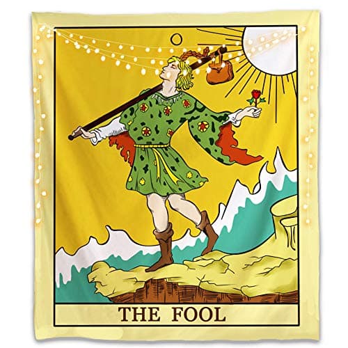 Third Goddess Tarot Tapestry, The Fool Style Design Decorative Wall Hanging Art Sets Wall Tapestry for Living Room Bedroom Dorm Decor (5060 inches)