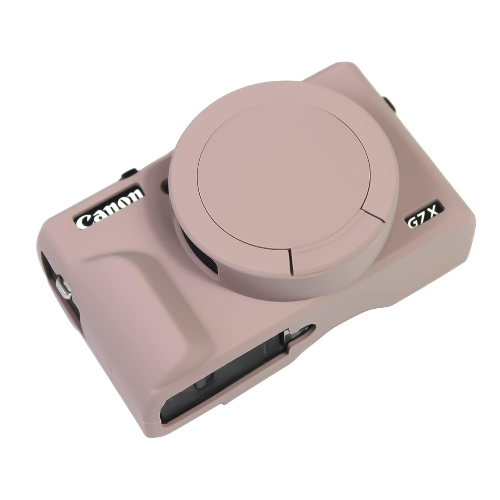 Easy Hood Case for Canon Powershot G7 X Mark III Digital Camera Soft Silicone Protective Cover with Removable Lens Cover Compatible with Canon Powershot G7X Mark III DSLR Camera (Tiffany Pink)