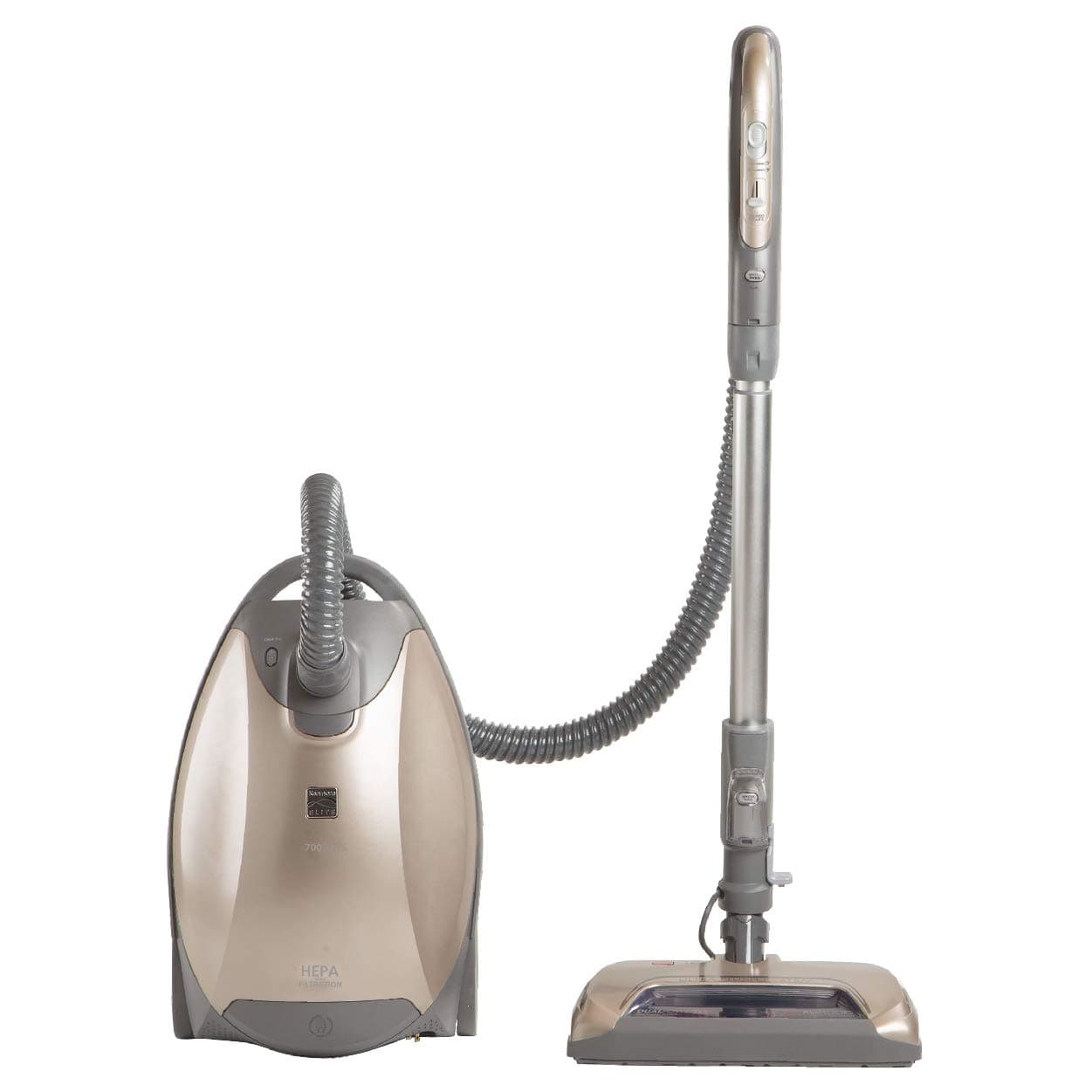 Kenmore 81714 Bundle Ultra Plush Lightweight Bagged Canister Vacuum with Pet PowerMate, HEPA, Extended Telescoping Wand, Retractable Cord, and 3 Cleaning Tools, 700 Series, Gold