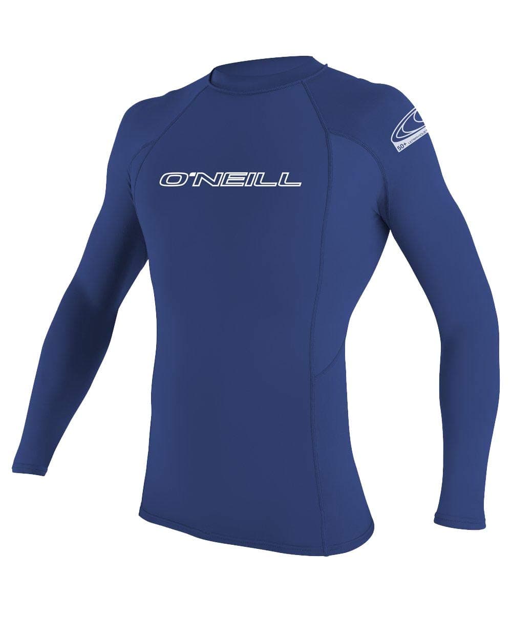 O'Neill Men’s Basic Skins Long Sleeve Rashguard, UPF 50+ Sun and Rash Protection for Surfing and All Outdoor Activities