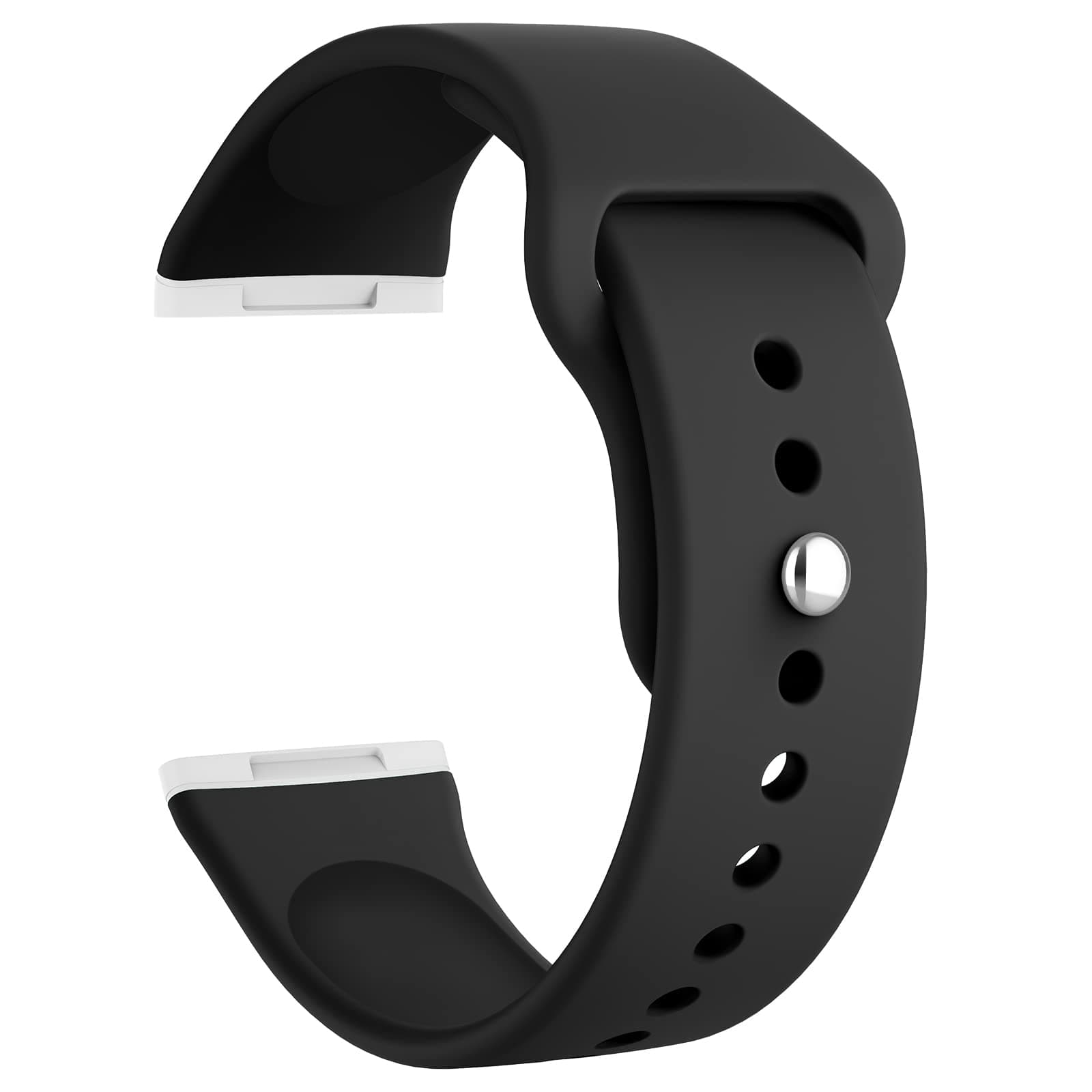 Silicone Band for Fitbit Versa 3 4 Fitness Tracker,Soft Sport Strap for Fitbit Sense Fitness Tracker (Watch Not Included), Adjustable Wristband with Metal Buckle for Men Women