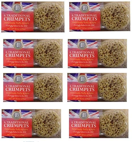 LANVID Bundle of 8 Lakeland Bake Traditional British Crumpets, 6ct - GMO Free, Vegan Delivers 3-5 Days USA Cx