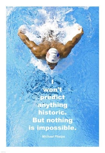 Historic Swimming Quote Poster (16.50 x 24.00)