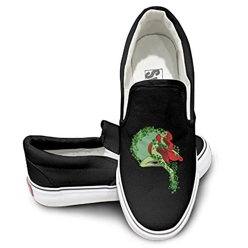 EWIED Unisex Classic Poison Ivy Slip-On Shoes Black Size38