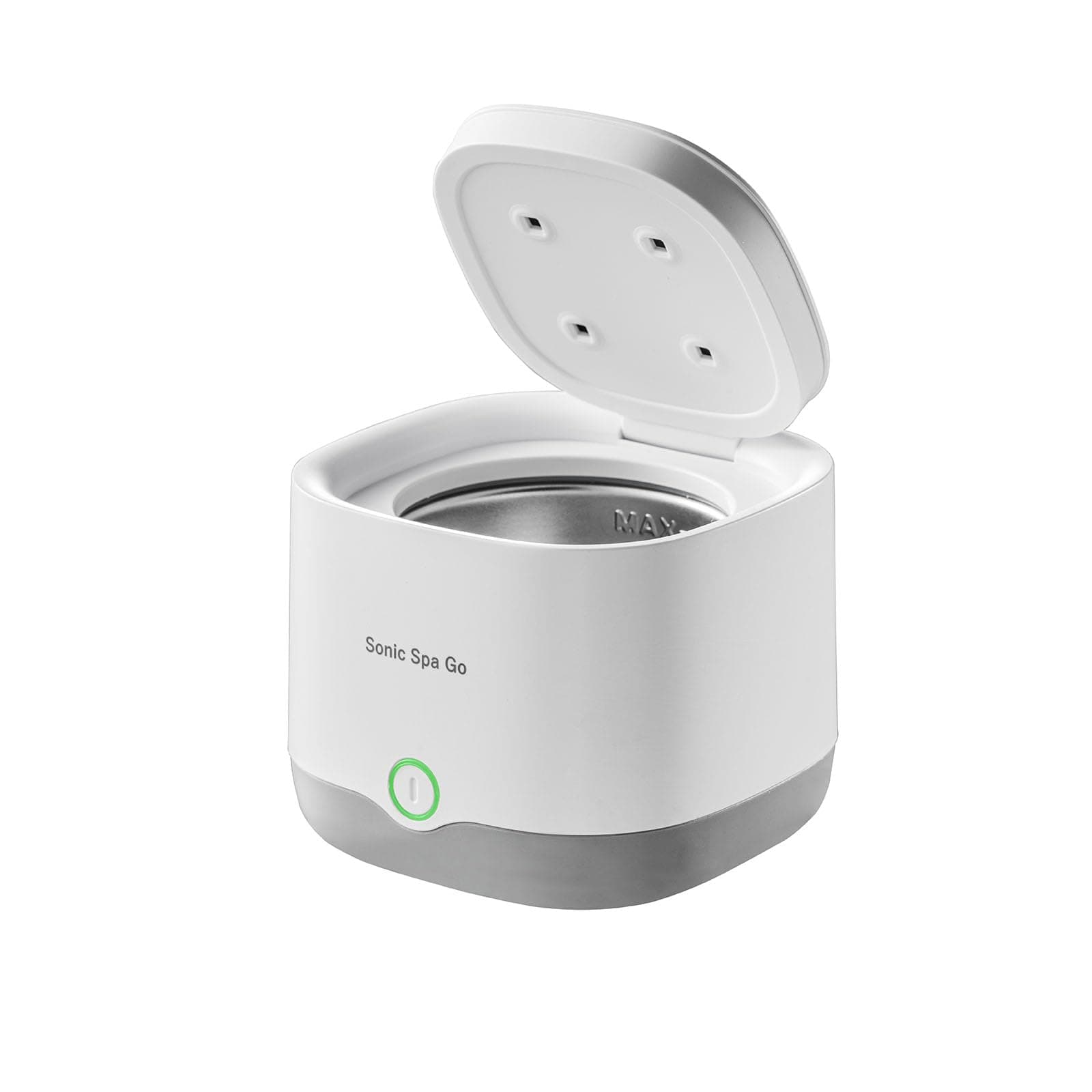 Cordless Sonic Spa Go Ultrasonic Retainer Cleaner & Denture Cleaner - Portable & Cordless Ultrasonic Cleaner Pod - Fast Acting Clear Aligner Cleaner - Aligner & Other Oral Instrument Cleaner - White