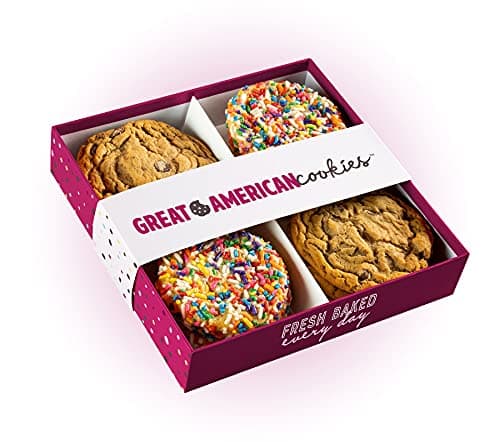 Great American Cookies - 12 Fresh Baked Birthday Cake and Chocolate Chip Cookies - Baked Daily, Hand Scooped and Never Frozen - Great for birthday, graduation, parties, or special events