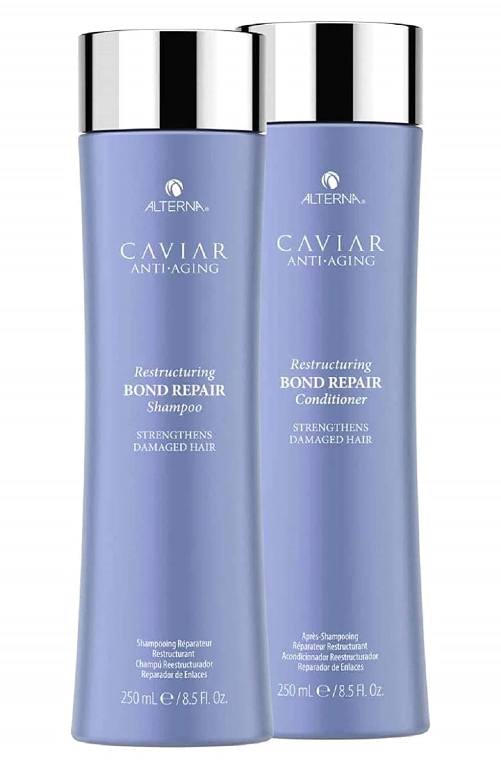 CAVIAR Anti-Aging Restructuring Bond Repair Shampoo and Conditioner Set, 8.5-Ounce