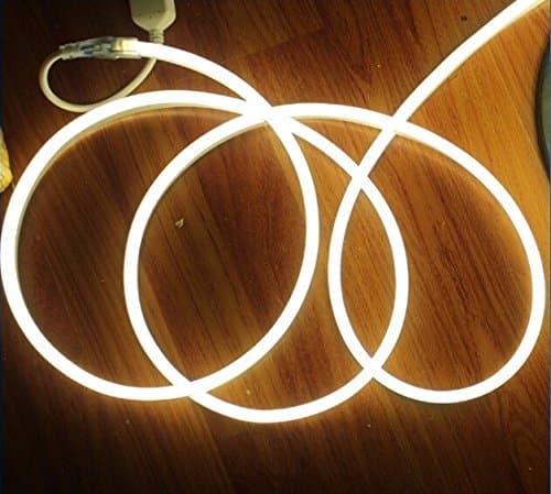 PragAart 5 Meter NEON Warm White LED Flexible Strip Light with Two PIN Power Plug for Diwali, Christmas, Home Decoration