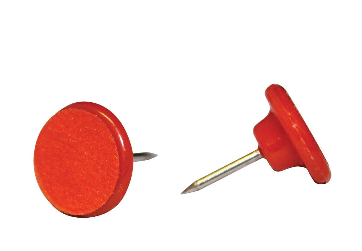 HMEProducts Plastic Reflective Tack (Pack of 50), Orange
