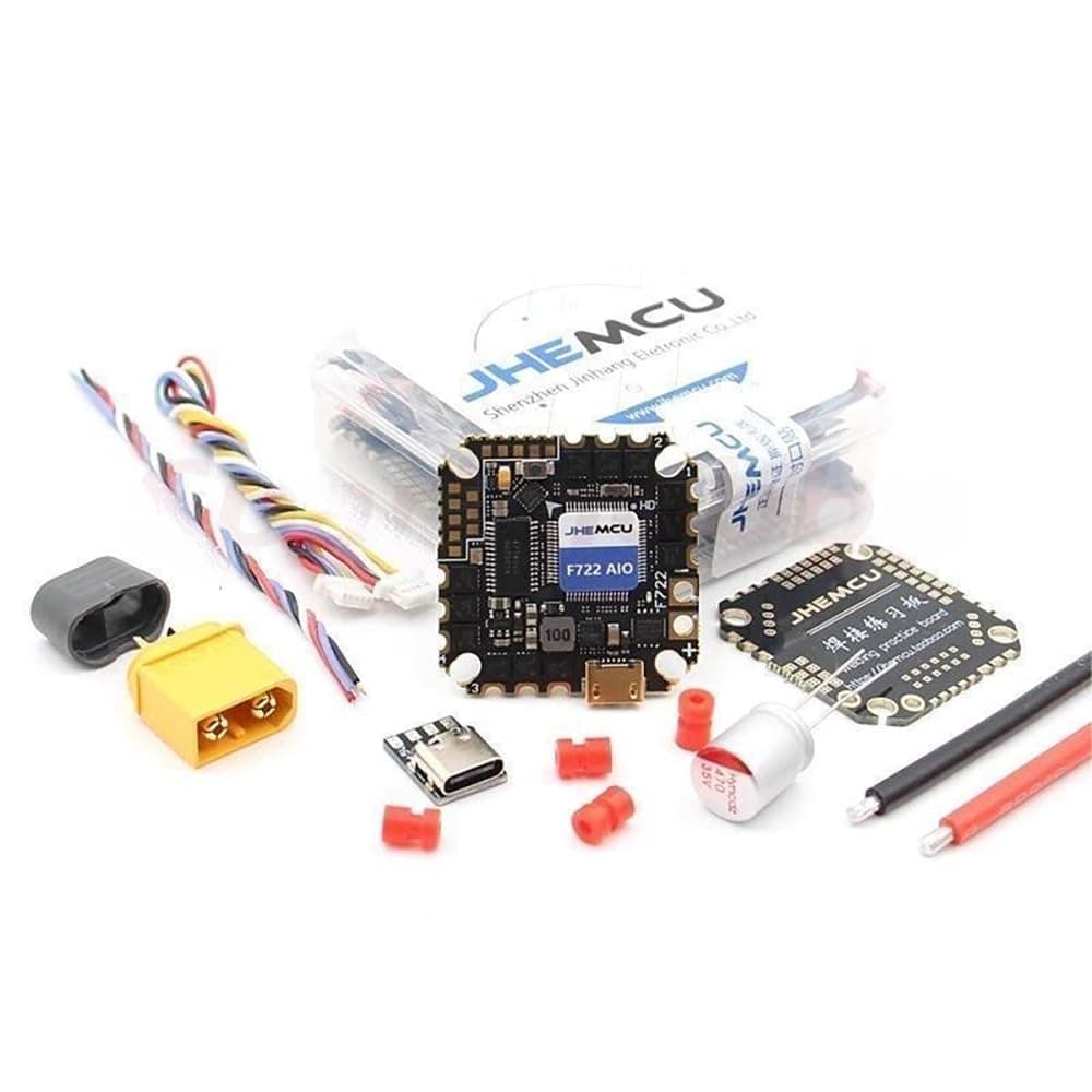 JHEMCU GHF722AIO 40A AIO Flight Controller integrated 4in1 40A BLheli_S 2~6S ESC for RC FPV Cinewhoop Drone DIY Part (GHF722AIO-HD 40A)