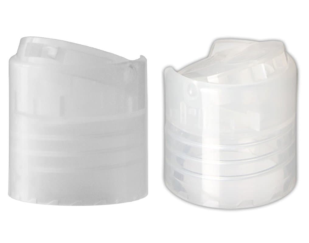 15/16" - 24mm Natural Disc Top for PET Shampoo/Conditioner/Cosmetic Bottles - 50 Pack