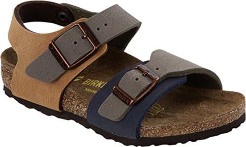 Birkenstock Kids New York Bf Nubuk, Unisex Kids' Ankle Strap Sandals, Brown, 11.5 UK (30 EU)