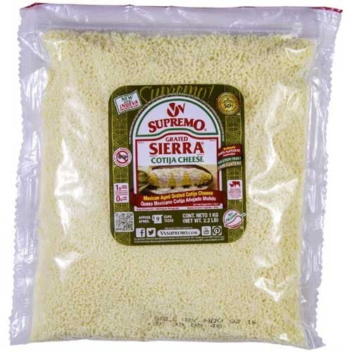 VV Supremo Sierra Queso Cotija Crumbling Cheese, 2.2 Pound -- 6 per case.