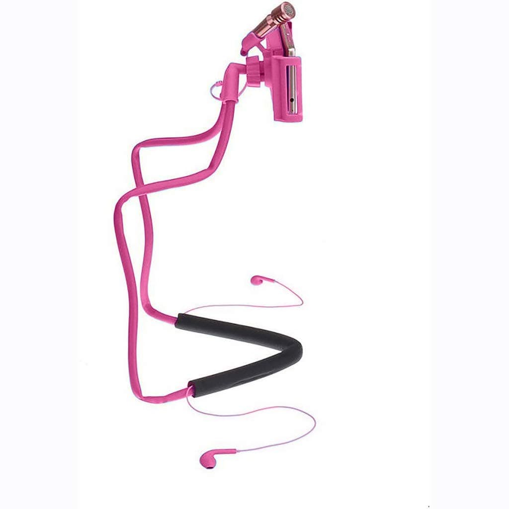 House of Sensation Lazy Hanging Neck Phone Holder Stand with Microphone Earphone - Set of 1