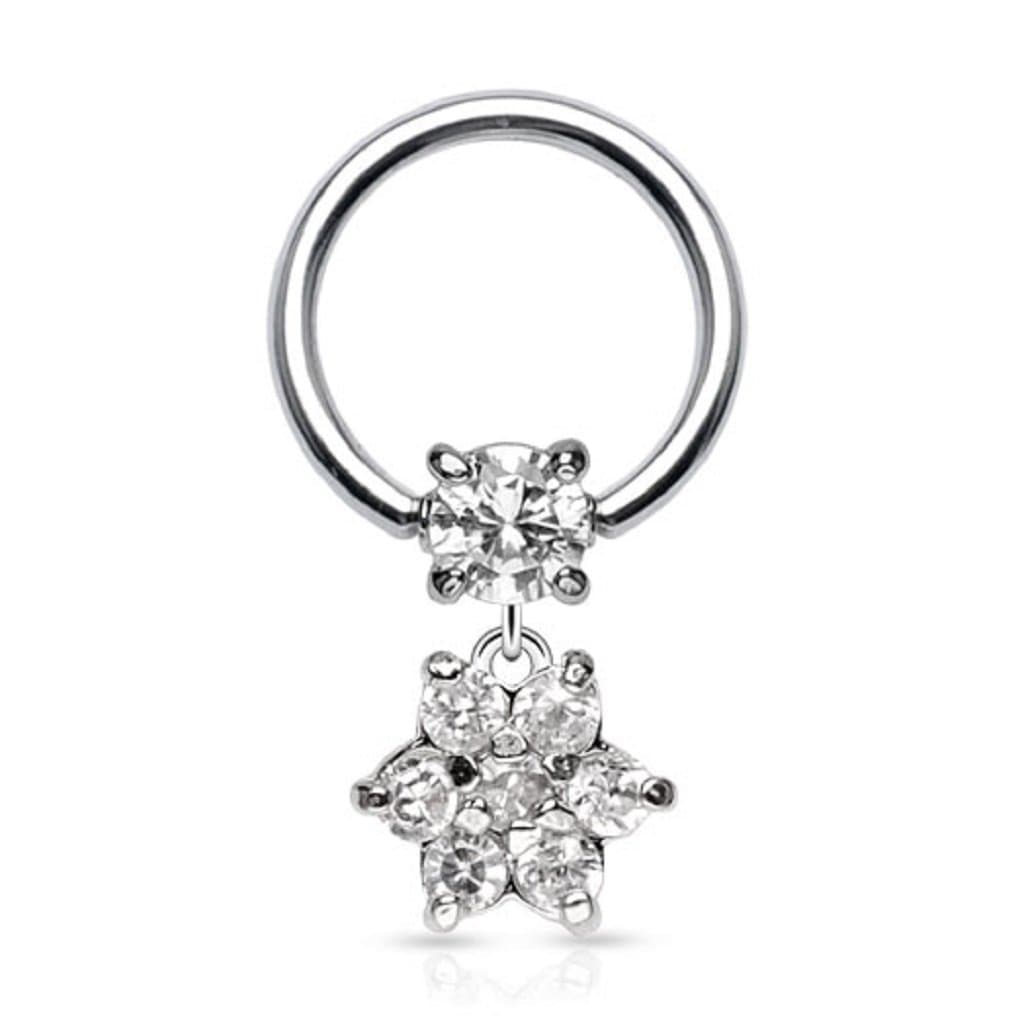 PunkJewelry Piercing Genital Piercing Bcr Ring Flower 316l Surgical Steel