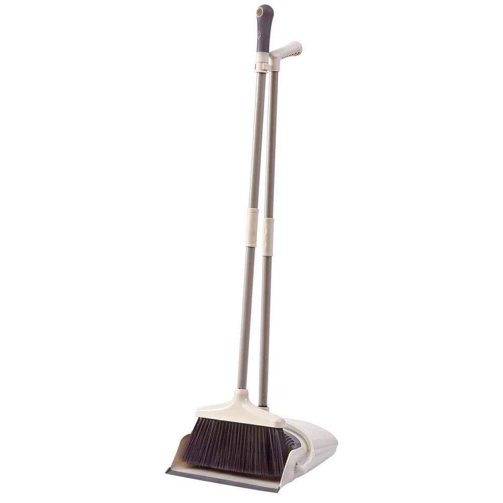 SANGFOR Broom and Dustpan Set Long Handle Dustpan and Lobby Broom Combo Upright Grips Sweep Set with Broom