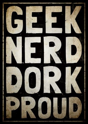Geek Poster, Geek Chic Poster, Size:16.5 inch x 11.7 inch, Bedroom Poster, Home Decor, Geek, Nerd, Retro Poster, Arcade, 80s, Black, Art Print, Unframed