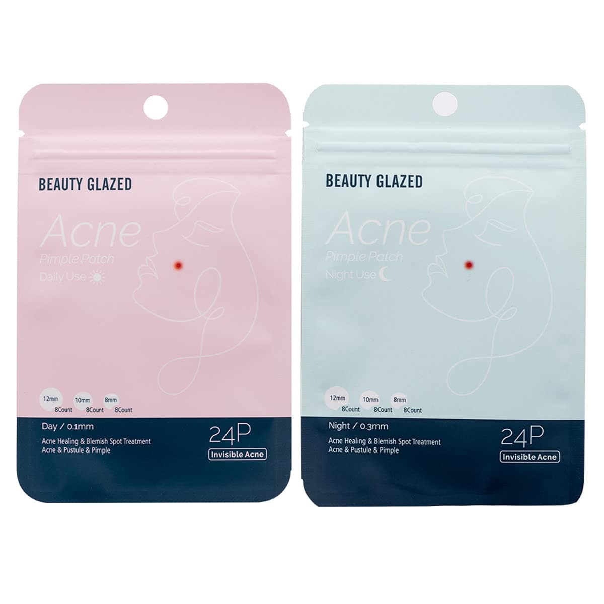 Acne Pimple Patch, Hydrocolloid Acne Invisible Pimple Patch, Waterproof Facial Skin Care Acne Treatment Pimple Blemish Spot Remover Tool