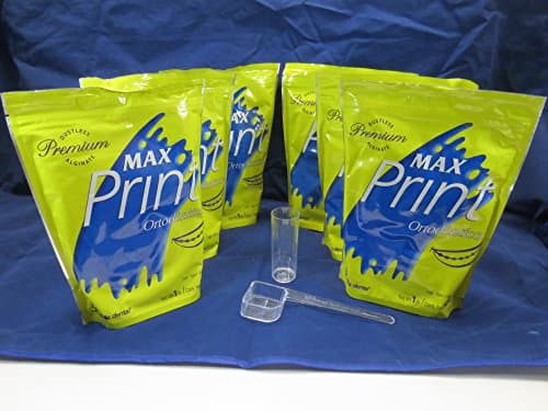 Dental Alginate Max Print Orthodontic Premium Dustless 1 Lb Fast Set Type I Kit/6 Bags