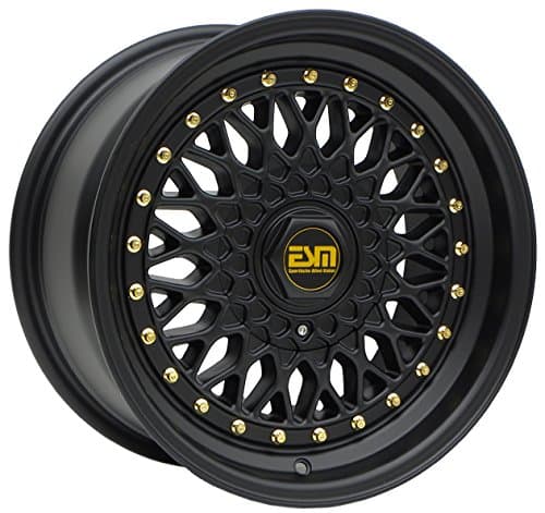 ESM-002R Wheels Rims Matte Black 15x7 15" 4x100 5x100 +15 cb 57.1 ESM Wheels