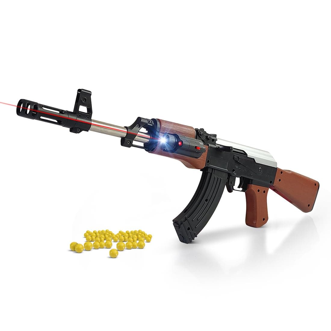 NHR AK47 Toy Gun with Laser Light with 500 Bullets 24-inch Long Shooting Gun ...