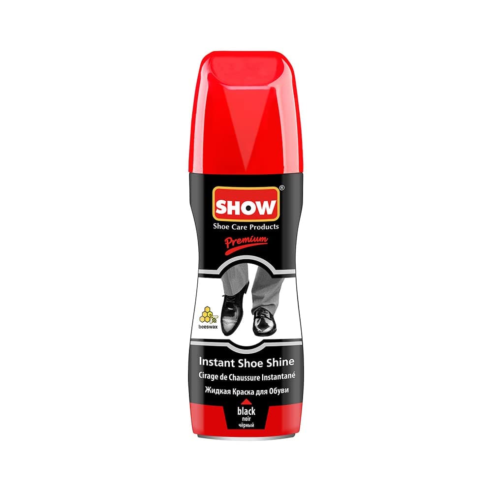 Instant Leather Shoe Shine Liquid for Shoe Boots Bags- Unisex 75ml Bottle with Sponge for Instant Leather Colour Nourish and Condition - Leather Care Products