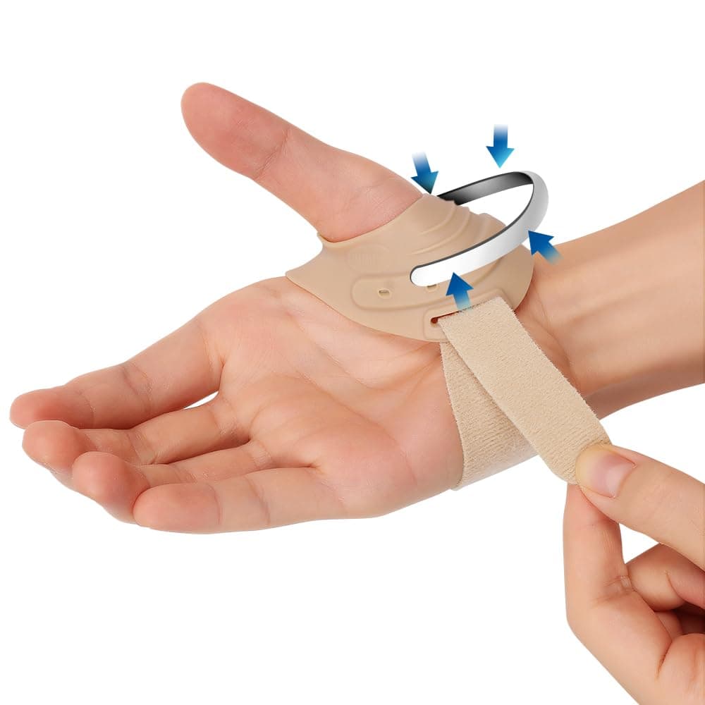 FORTEMOTUS CMC Thumb Brace, Thumb CMC Joint Support Stabilizer for Pain Relief, Tendonitis, Instability, Lightweight & Adjustable Thumb Support Brace for Men and Women