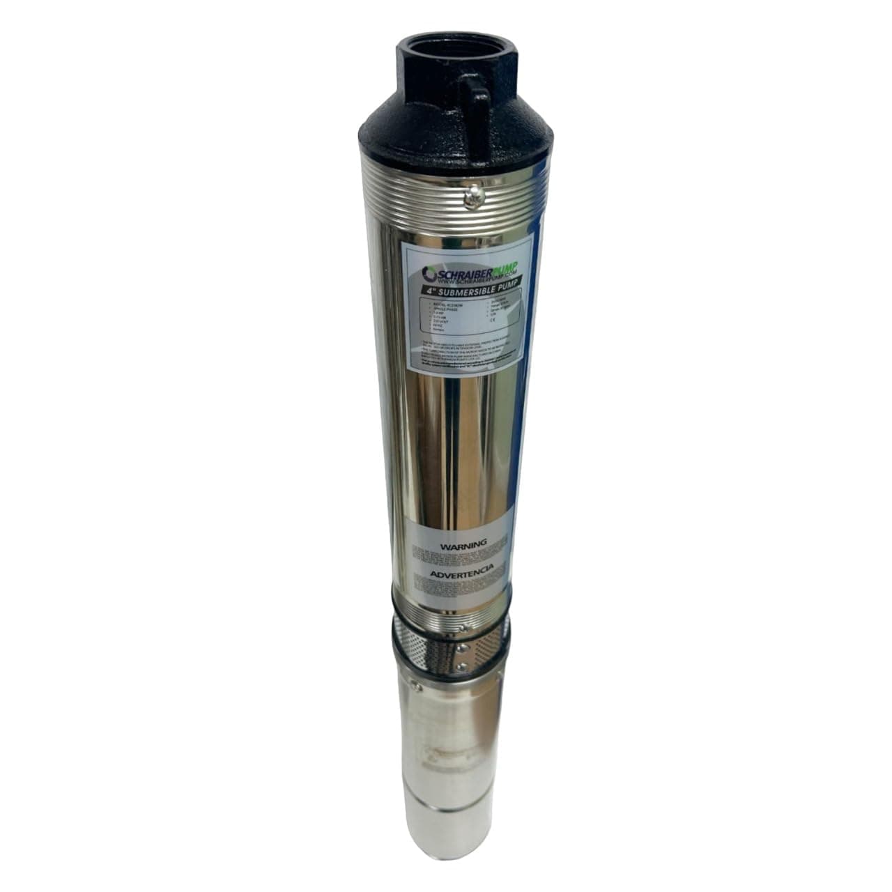 Submersible Clean/Dirty Water Sump Pump 1.5HP w/water level sensor (4 ON/OFF positions, no external float switch) 4860GPH, 26'Head, Thermal Protector, Stainless Steel, Copper Winding - Schraiberpump