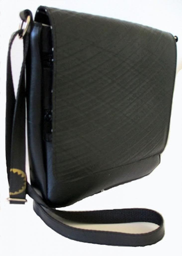 Eco Fashions Women's & Men's Fella Messenger Bag Black
