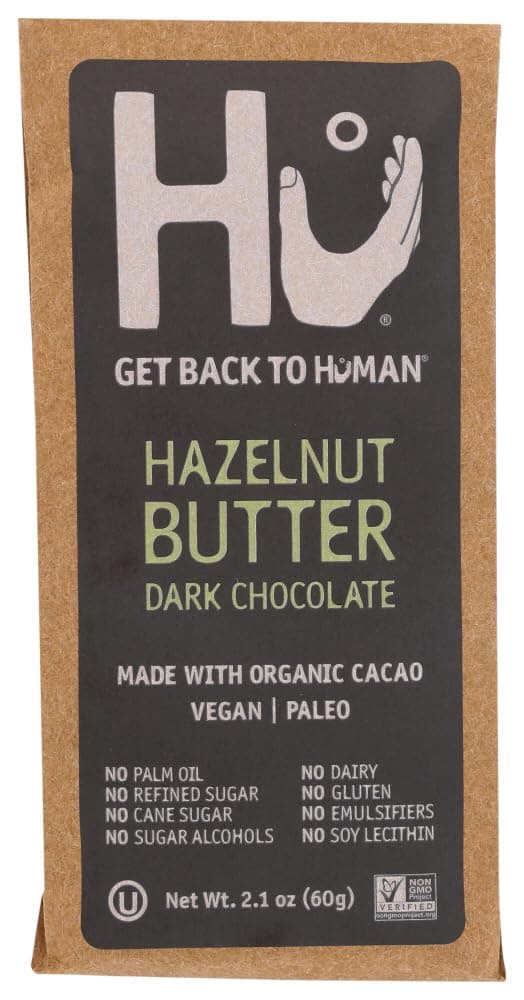 CHOCOLATE BARS 2.1 OZ Hazelnut Butter Dark Chocolate pack of 6