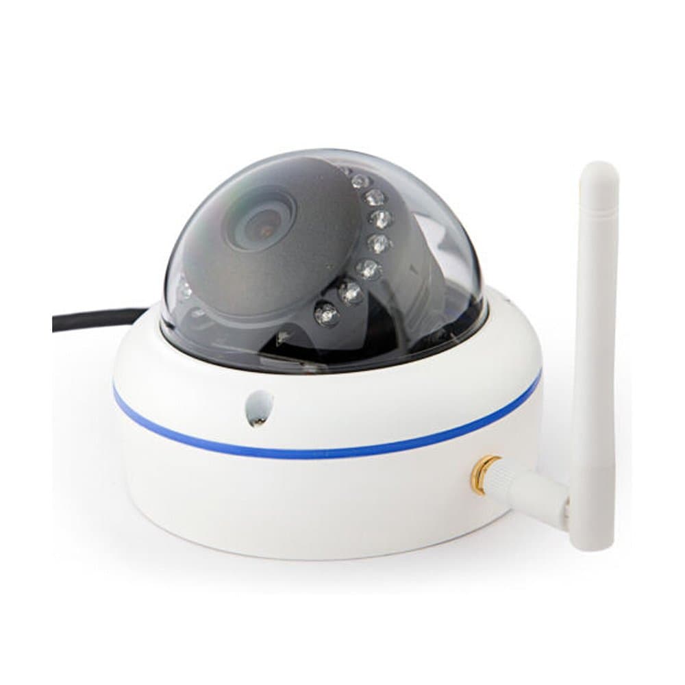 Solarnovo 720P Wireless Dome Camera Resolution Surveillance Camera, 3.6mm Objecktive 10-30m IR Forensic, HD Wireless IP Network Semi-Automatic Camera Smartwares