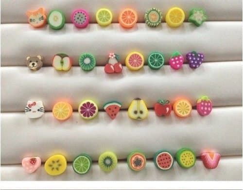 Miss Darcy 3.5mm Pack of 10pcs 3D Super Cute Fruit Anti-dust Plug Stopper for iPhones and other Smartphones and other 3.5mm Earjack (Pattern in Random)