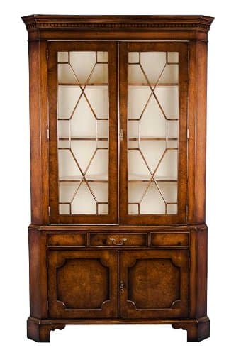 English Walnut Double Corner Cabinet