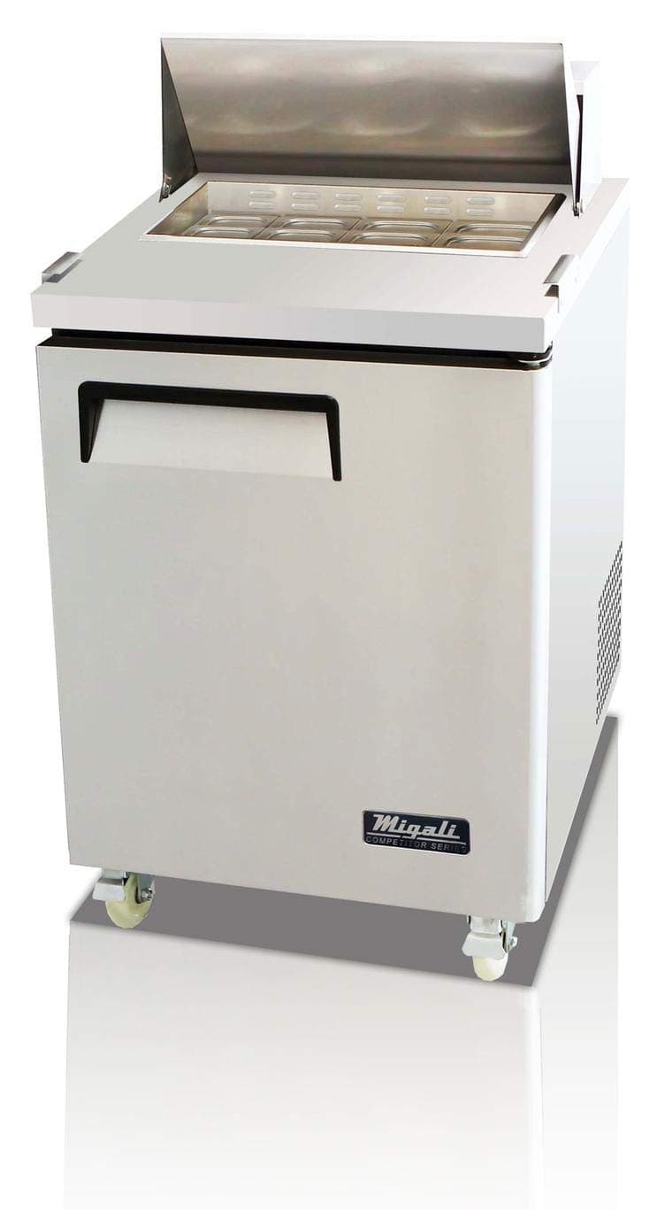 Migali C-SP27-8-HC Competitor Series Refrigerated Counter/Sandwich Prep Table, 27.5" W, Accommodates