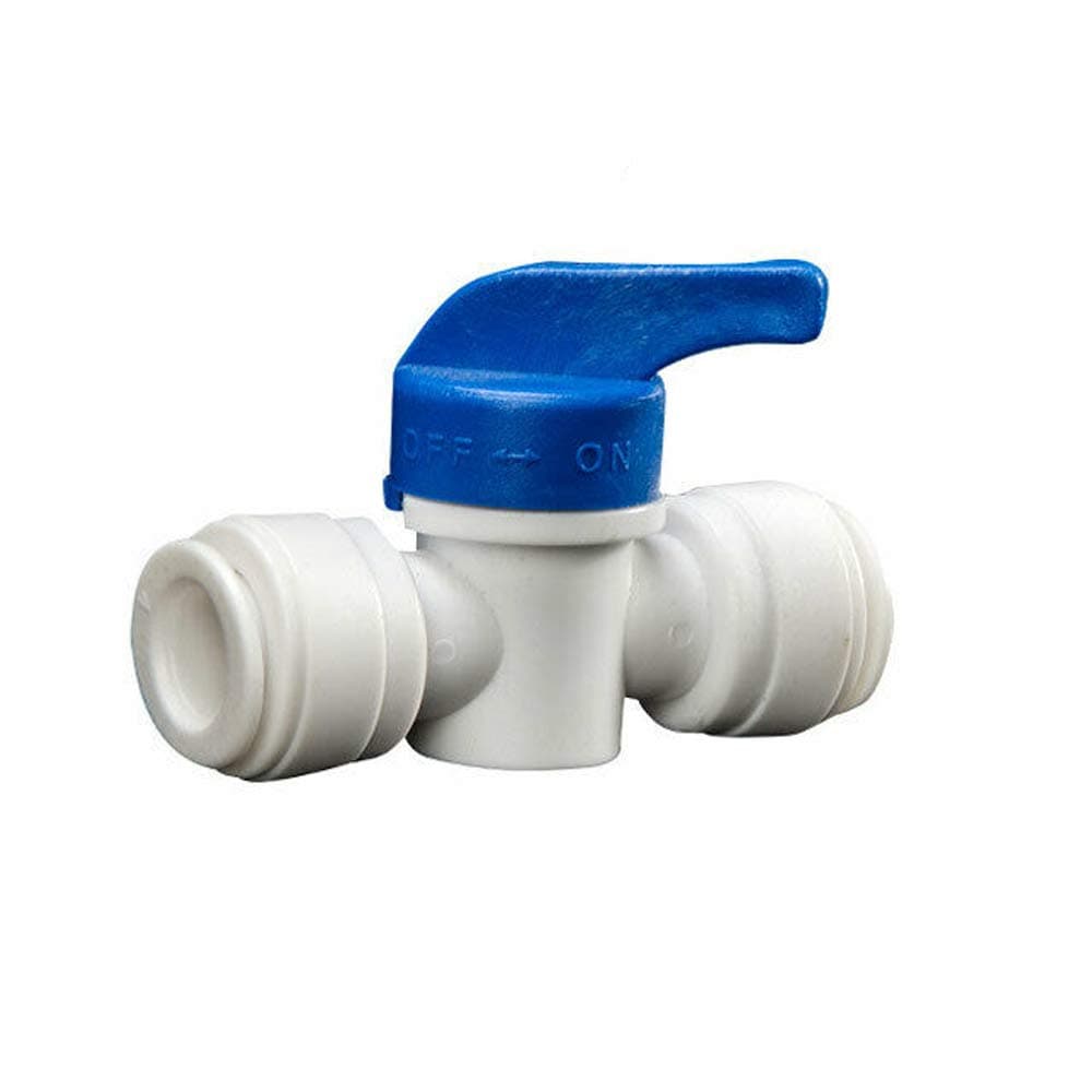 – Shut-Off Ball Valve SENRISE Push Fit Pipe Plastic Water Tank Valve for Fridges Aquarium and Reverse Osmosis Plumbing (3/8" Tube x 3/8" Tube)