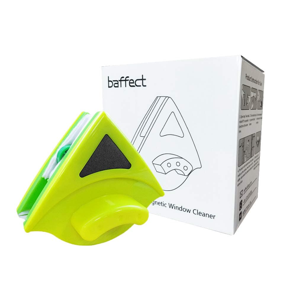 Baffect Double Sided Magnetic Window Cleaner, Window Cleaning Squeegee Equipment for High Windows Thickness 8-15mm